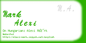 mark alexi business card